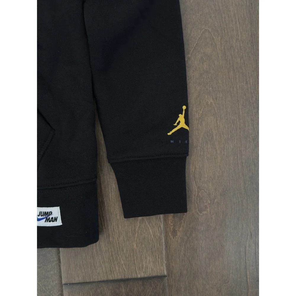 NWT Jordan Air‎ Nike Sweatshirt Youth Size S Jumpman Crew Neck Fleece Black Logo